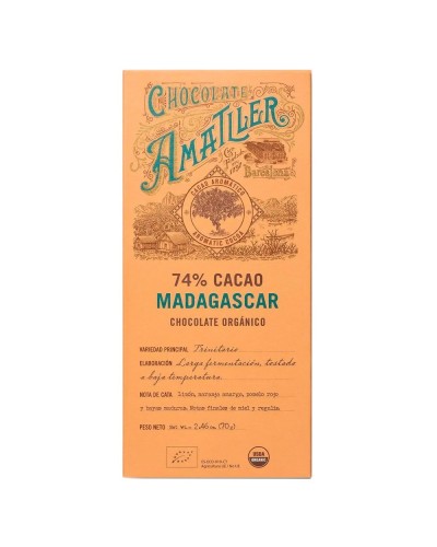 Tableta Chocolate Amatller 74% cacao Madagascar 70g