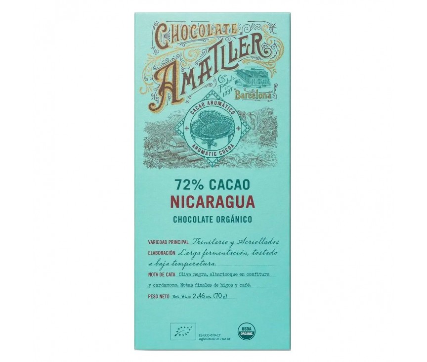 Tableta Chocolate Amatller 74% cacao Madagascar 70g