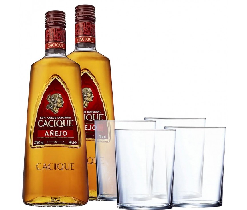 Pack 2 Cacique + 4 verres