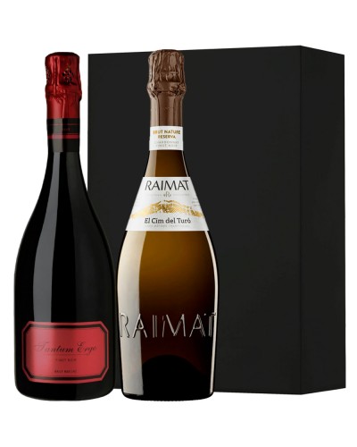 Estuche cava 2 botellas Cim del Turó y Tantum Ergo Rose