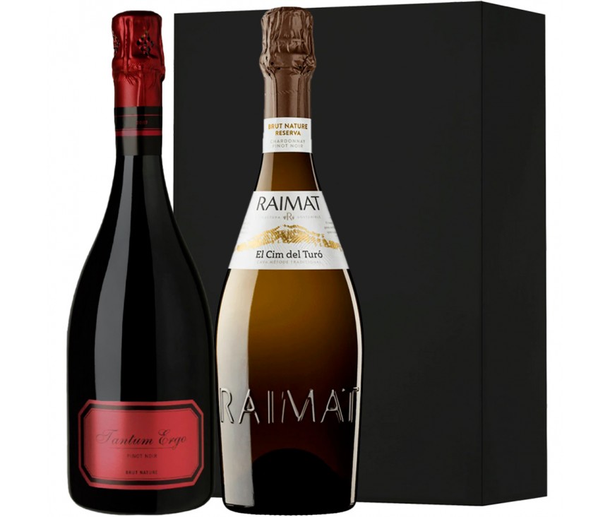 Estuche cava 2 botellas Cim del Turó y Tantum Ergo Rose