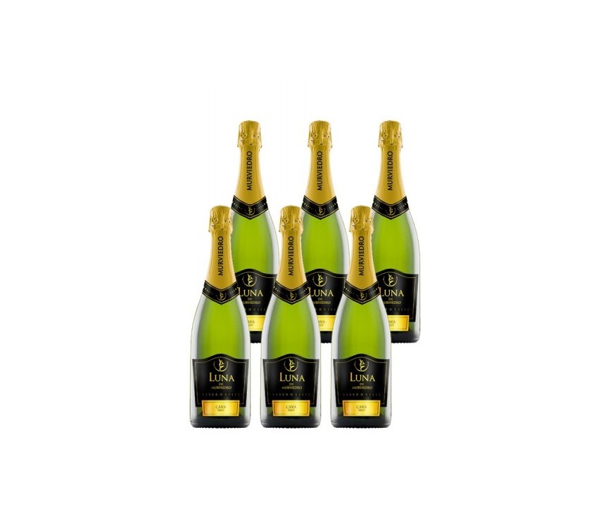 pack 6 botellas luna de murviedro brut