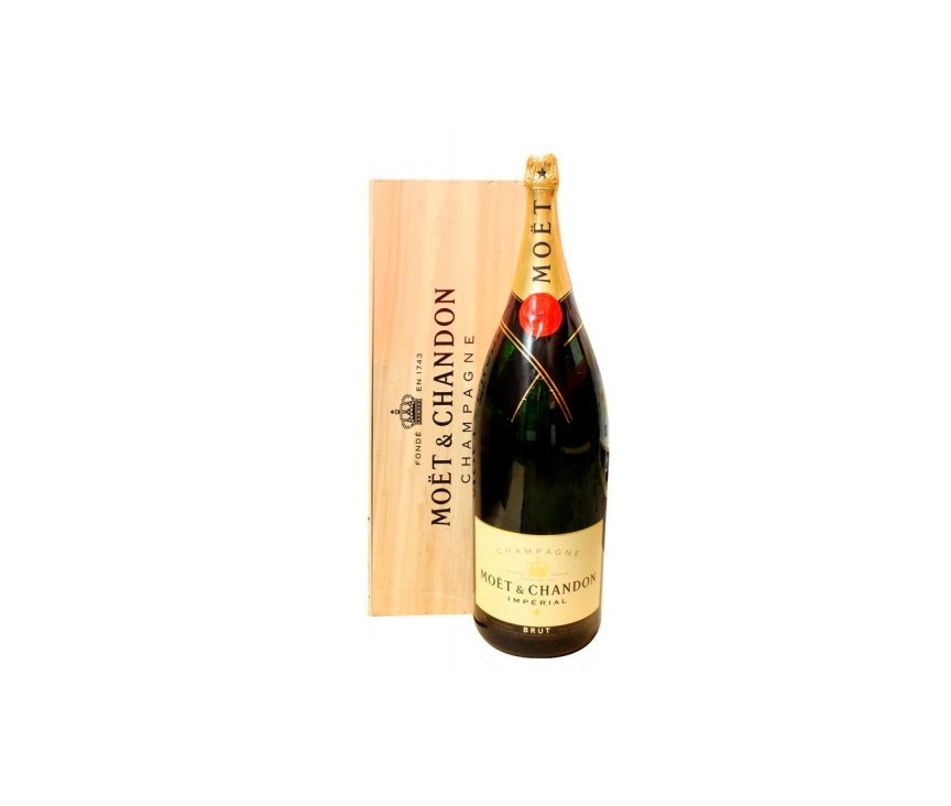 moet & chandon brut imperial 12l - caja de madera - champagne - vino espumoso