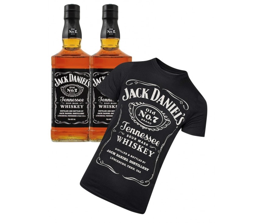 Pack 2 bouteilles Jack Daniel’s 75cl. + T-shirt Jack Daniel’s