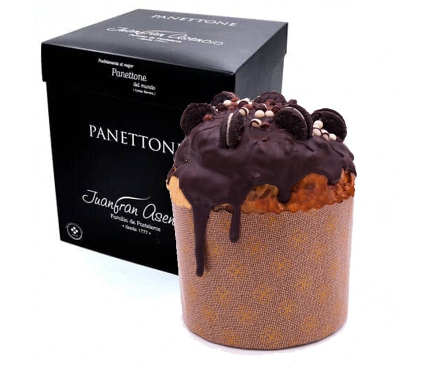 Panettone Cubierto y Relleno De Chocolate Juanfran Asencio 550 gr.