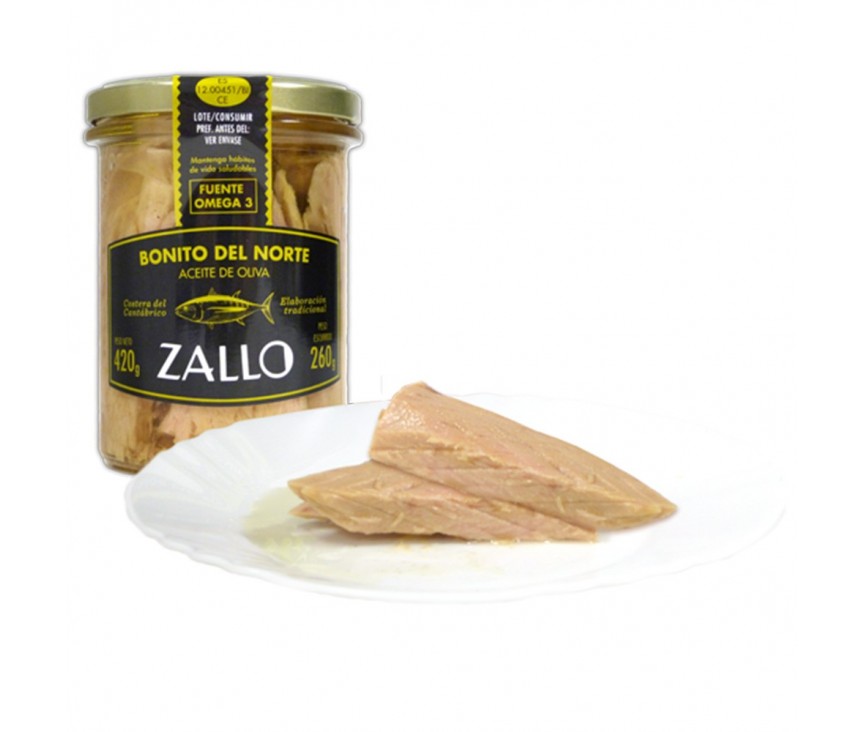 Thon du Nord Zallo à l’huile d’olive 520gr.