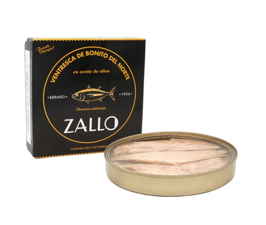 Zallo ventrèche de thon du Nord à l’huile d’olive 180gr.